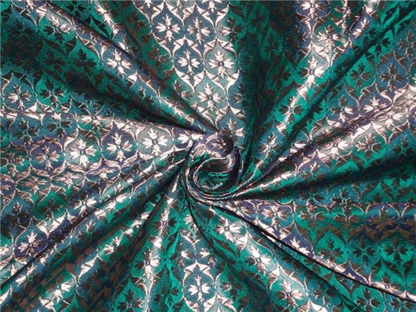 BROCADE FABRIC GREEN, BLUE, BEIGE