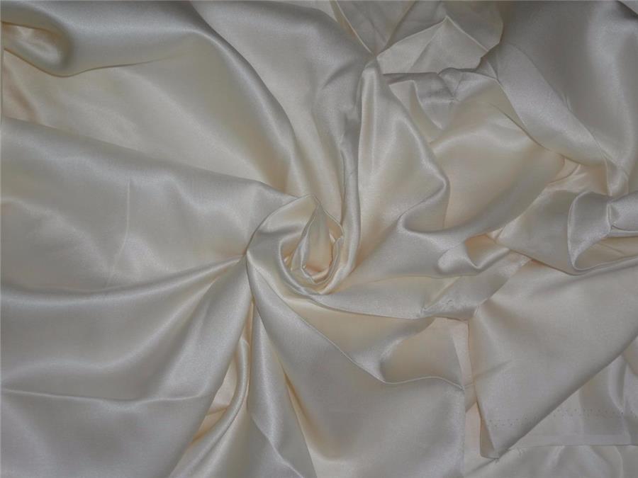 100% DULL silk SATIN FABRIC 120 GRAMS IVORY colour 44" wide [6674]
