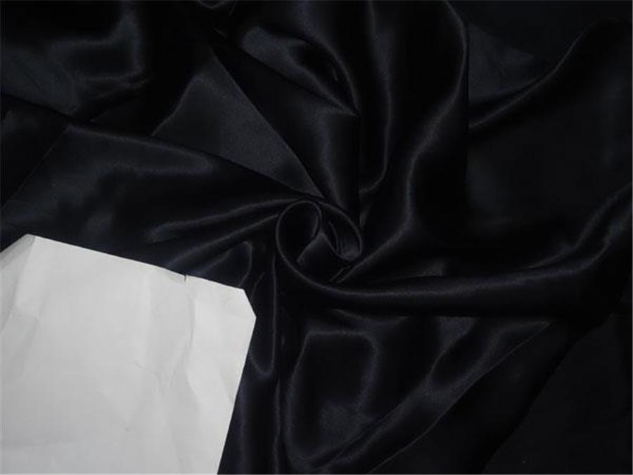 100% PURE SILK DUPION FABRIC BLACK COLOR 21.35 MOMME 54" wide DUP13A