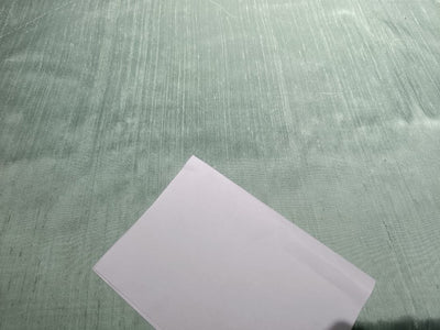 100% PURE SILK DUPIONI FABRIC pastel green 54" wide WITH SLUBS MM93[2]