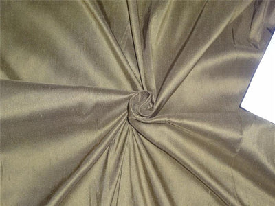 100% PURE SILK DUPIONI FABRIC TAUPE BROWN COLOR 54" wide MM26[1]