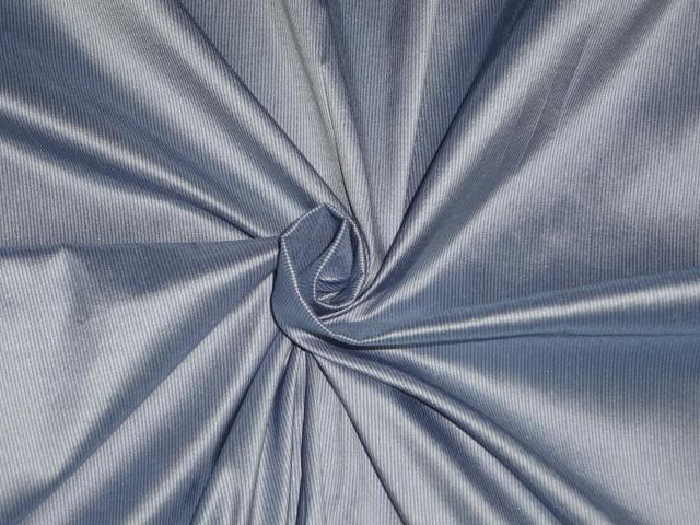 blue x ivory colour pin stripes~silk dupioni fabric~width 54&quot;