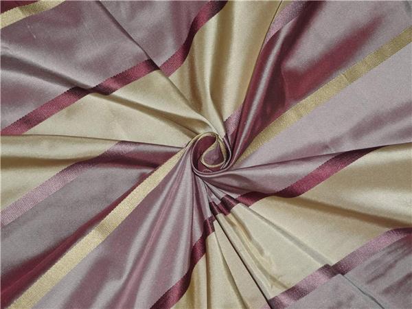 100% SILK TAFFETA FABRIC GOLD PINKISH LAVENDER & CREAM COLOUR 54" wide TAF#S127[2]