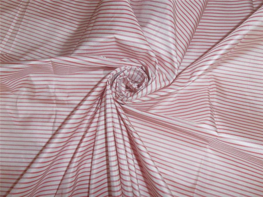 SILK TAFFETA FABRIC RED X WHITE STRIPES COLOR 48" wide TAFS138[1]