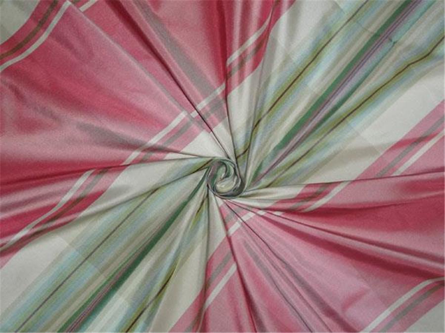 100% PURE SILK TAFFETA FABRIC MULTI COLOR PLAIDS 54" wide Taf#C51