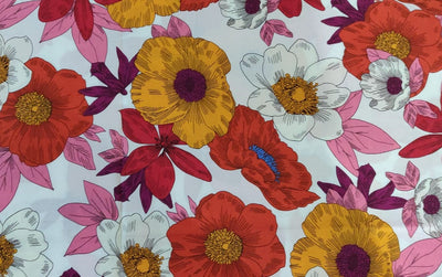 100% Cotton Poplin Print 58" wide available in three prints [ fun animal ,teddy bear and floral] [12769/12772/73]