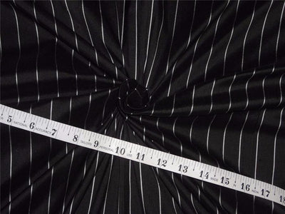 100% silk dupion 1 stripe black & silver 44" wide DUPS17[1]