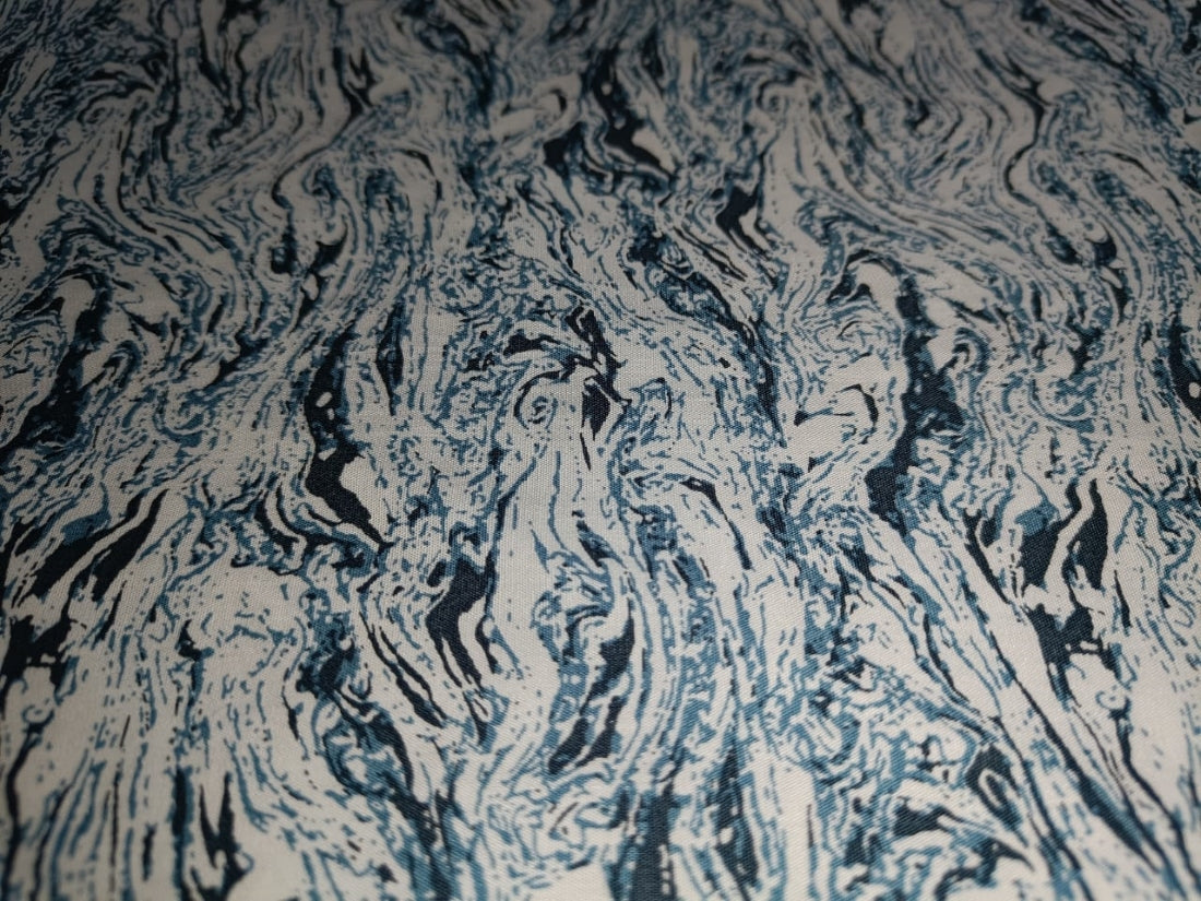 100% Cotton Poplin Fabric Marble Print 58"~wide