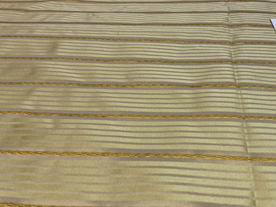 100%silk taffeta jacquard gold stripes 54'' wide