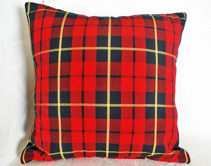 100% silk dupion red black yellow Plaids fabric 54&quot; wide