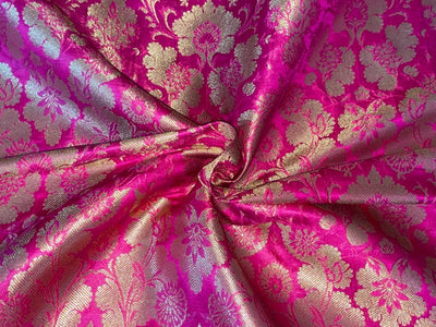 Gold Metallic Jacquard Brocade Fabric 44" wide available in five colors BRO816