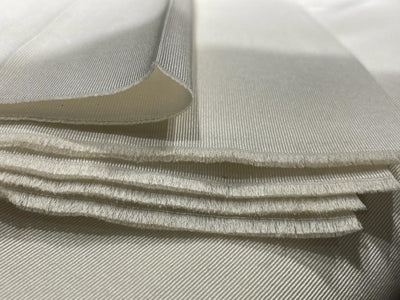 100% SILK Silk faille fabric, or silk grosgrain fabric white ivory 40 MOMME 58"