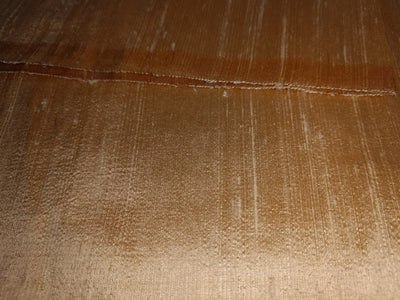 100% pure silk dupioni fabric GOLD X IVORY colour 54" wide with SLUBS MM86[5]