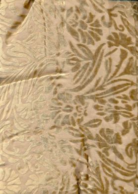 Skin Beige Devore Polyester Viscose Burnout Velvet fabric 44" wide [400]