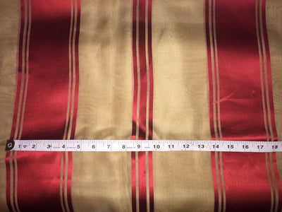 100% silk organza red stripes fabric 54&quot; by the yard