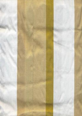 silk dupioni~white / gold stripes 54