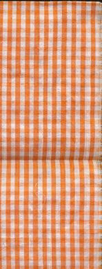 silk dupioni plaids~orange / white-in [753]