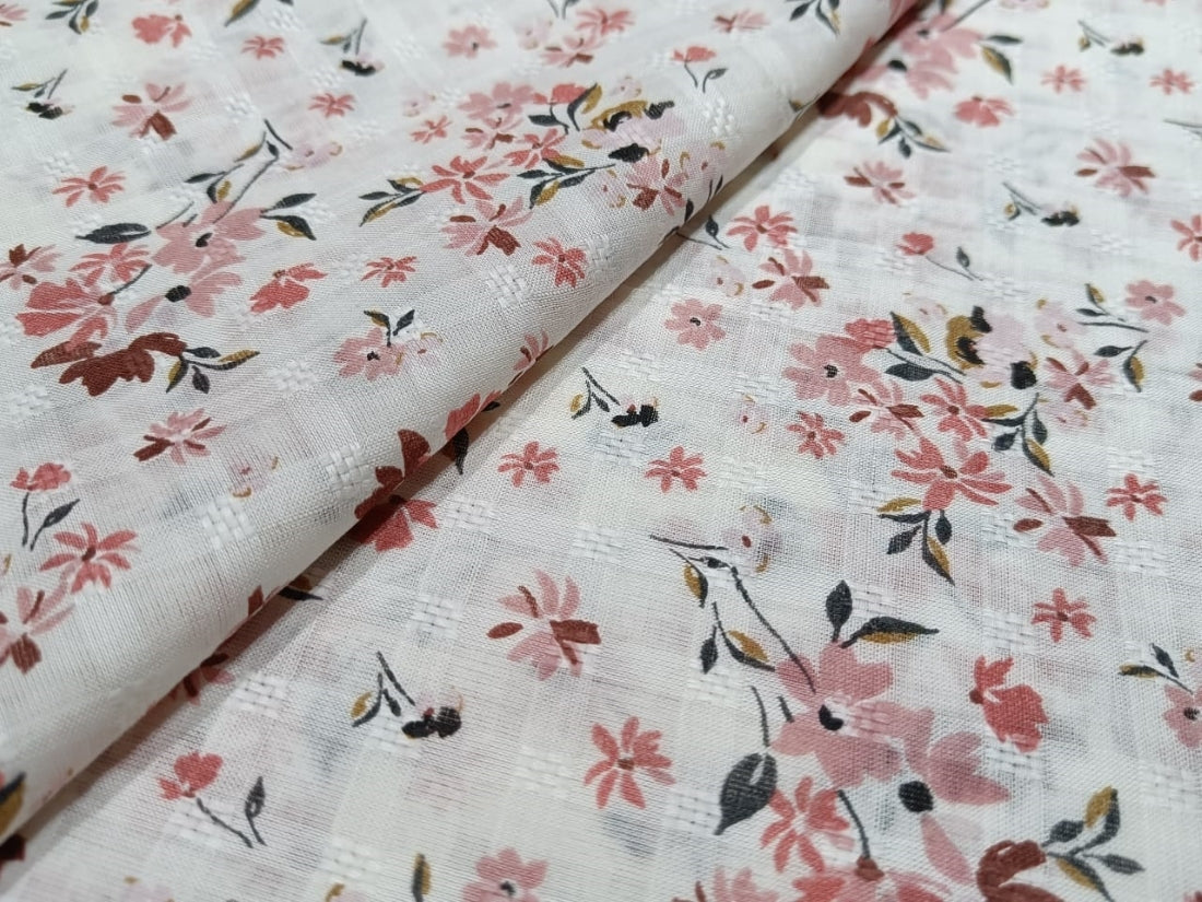 100% Cotton Print And Plaid Fabric 58" wide