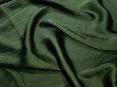 Viscose modal satin weave bottle green color fabric 44" wide [12487]
