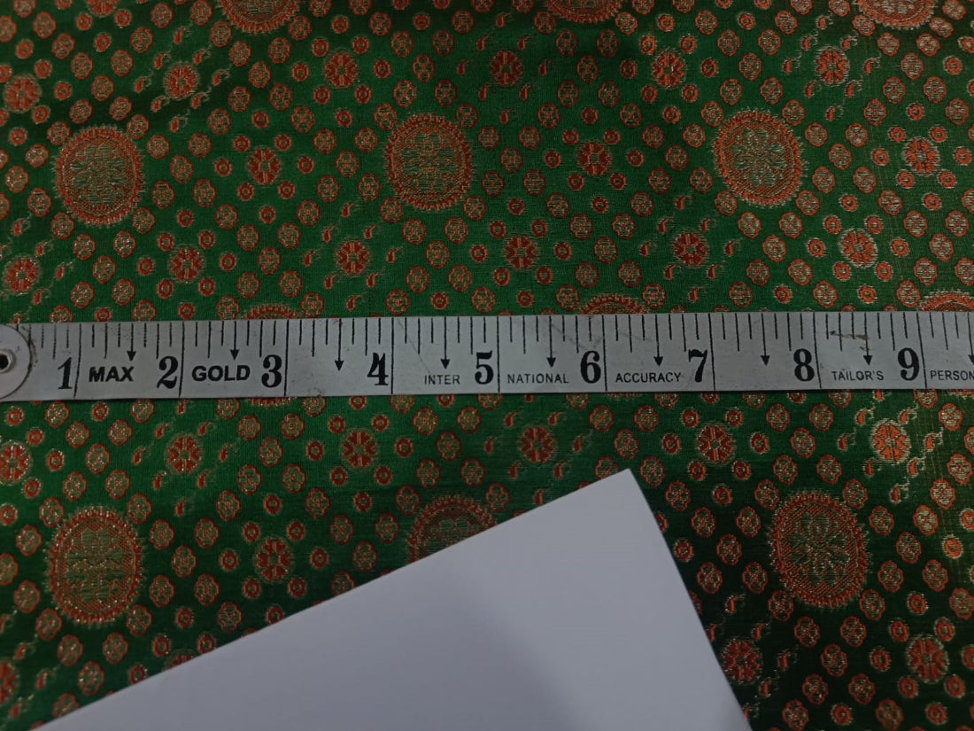 single length 2.1Silk Brocade Fabric Width 44" wide multi colour BRO11[1]5