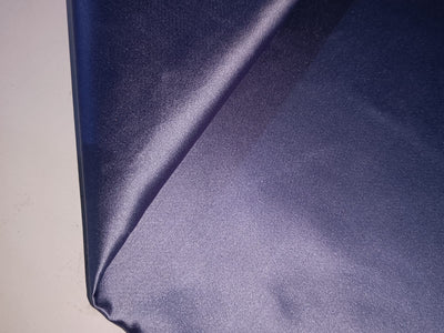 100% SILK DUTCHESS SATIN FABRIC REVERSABLE Dark Navy AND Dusty Navy GOLD COLOR 66 MOMME 54" wide