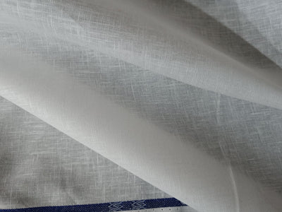 100% linen Fusion Fabric With Bamboo Slubs White colour 58" wide