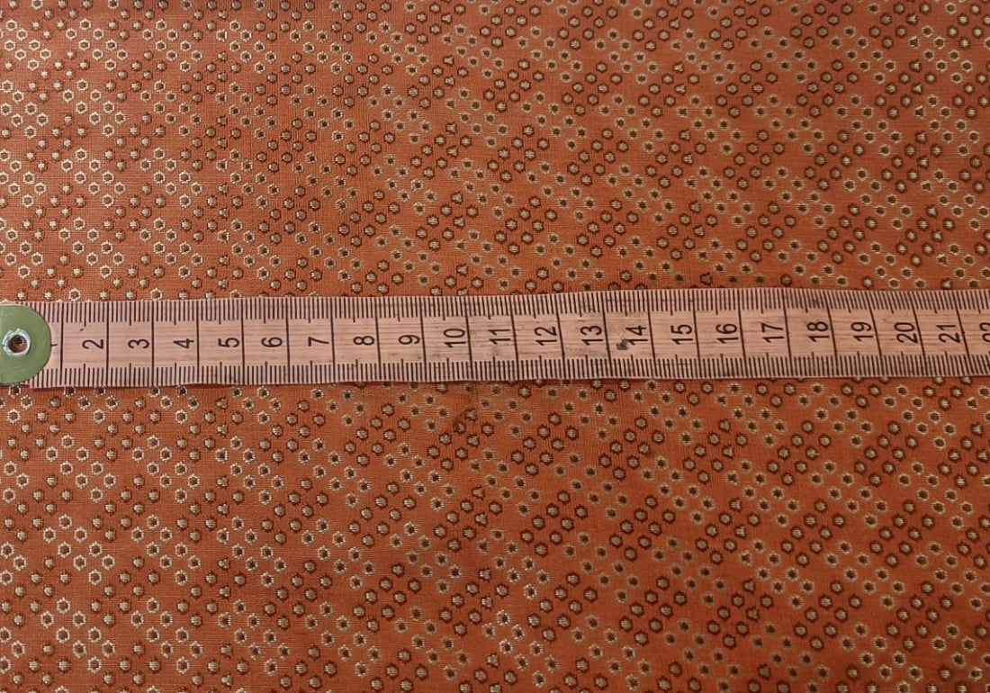 SILK BROCADE FABRIC orange 44" wide BRO14[5]