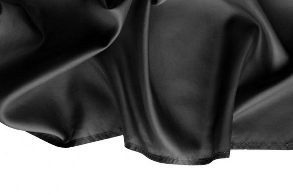 Black viscose modal satin weave fabric ~ 44&quot; wide.(12)[10070]
