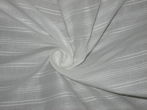 White cotton organdy fabric dobby design 44" wide [1558]