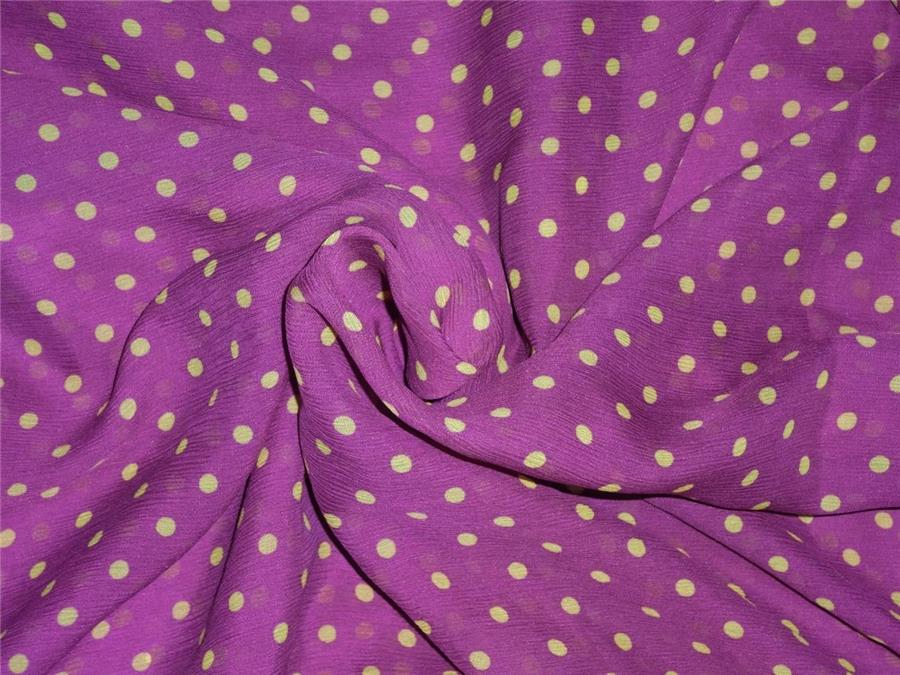 silk chiffon polka printed dusty lavender 54" wide [7944]