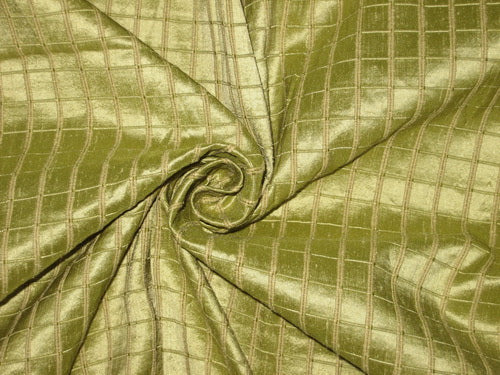 Pure Silk Dupioni Ribbed plaids Fabric