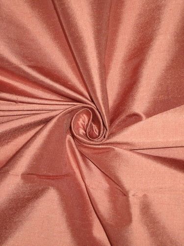 Pure SILK Dupioni FABRIC Dusty Rose color