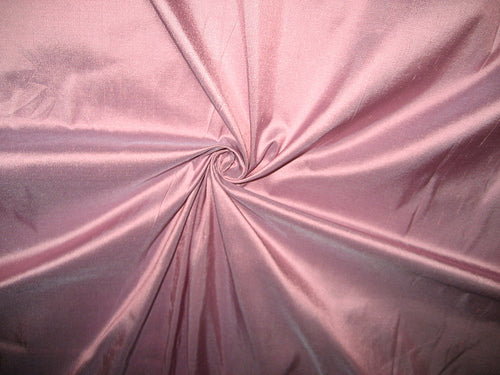 100% SILK Dupioni FABRIC 54&quot; Pink Champagne x blue color dup76