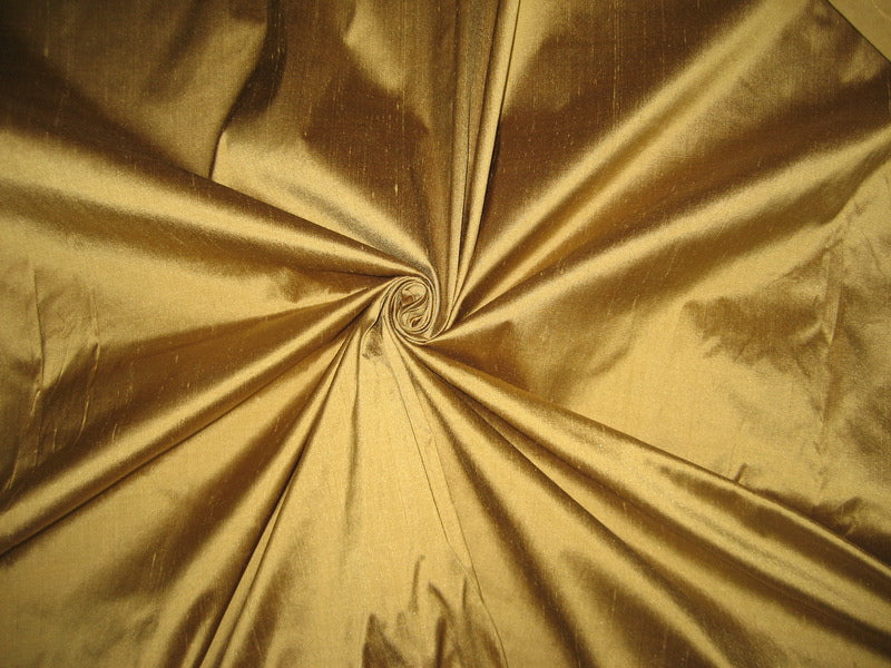 Pure SILK Dupioni FABRIC Sand Gold color 44&quot;