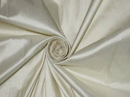 Pure SILK Dupioni FABRIC Light Gold &amp; Greyish Gold stripes*