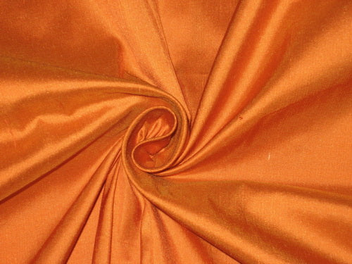 100% Pure SILK Dupion FABRIC Mandrin Orange colour 44" wide DUP#108[1]