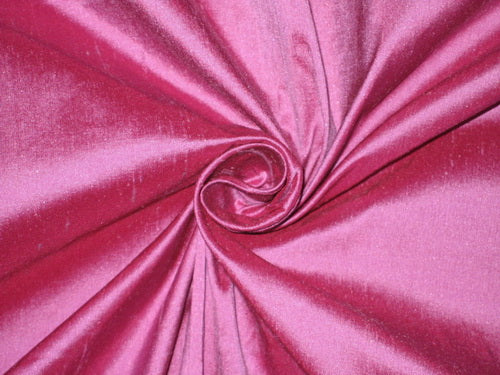 100% Pure SILK Dupion FABRIC Pink x Purple Fuscia colour 54" wide DUP#103[1]