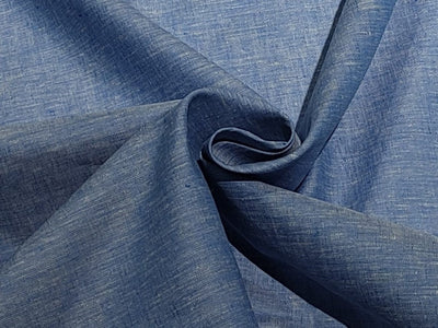 100% linen 60s lea Linen fabric Blue colour ROLL 58" wide [12475]