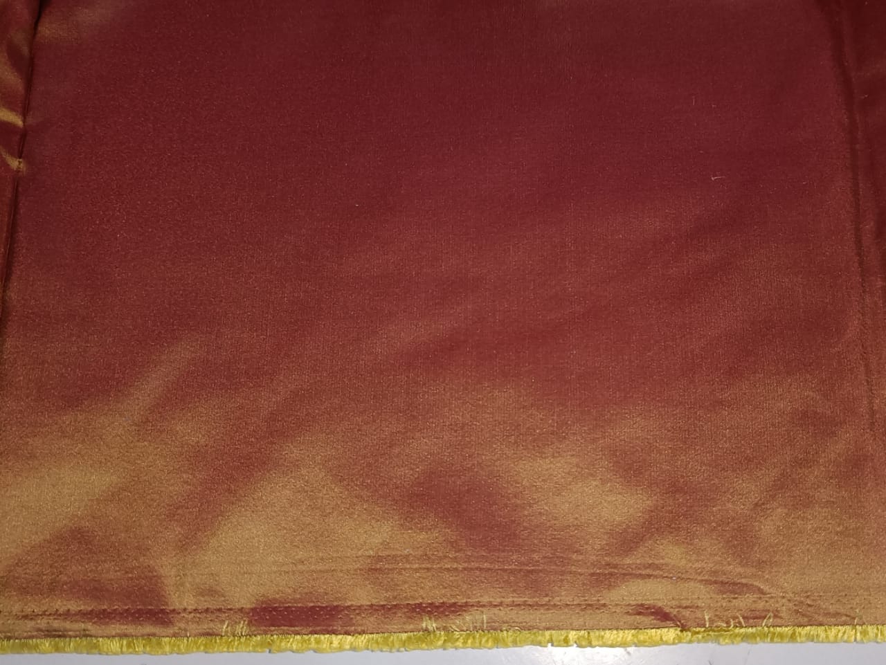 100% Silk Taffeta fabric Rust x Gold  Color 54" wide TAF206[2]