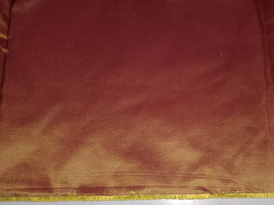 100% Silk Taffeta fabric Rust x Gold  Color 54" wide TAF206[2]