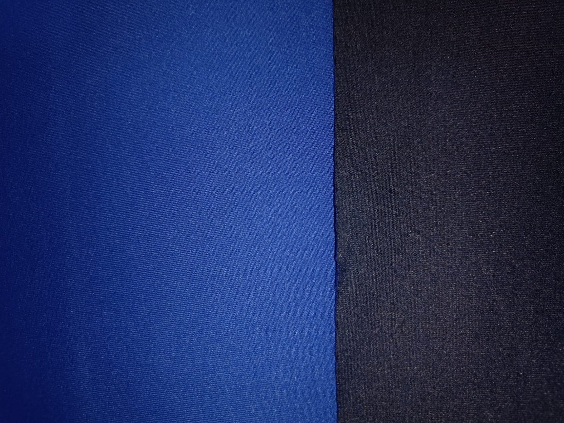 Reversable blue x black Scuba air layer sandwich fabric 58" wide