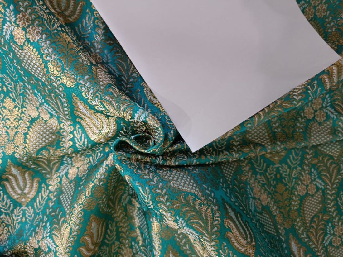 Brocade fabric sea blue 44&quot;BRO825[3]