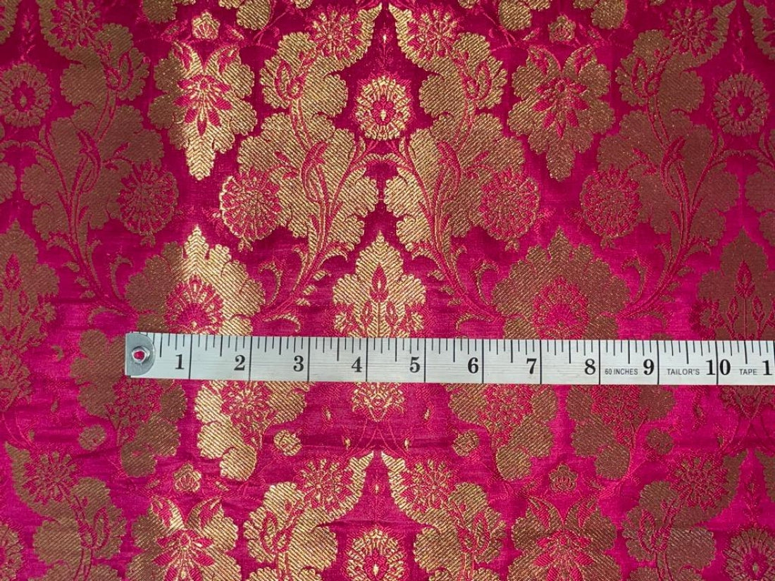 Gold Metallic Jacquard Brocade Fabric 44" wide available in five colors BRO816