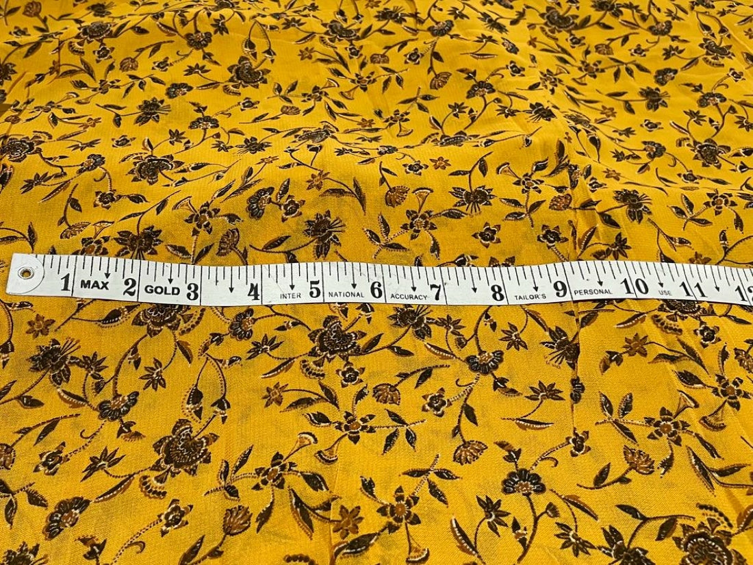 Georgette fabric with printed flowers 56" wide
