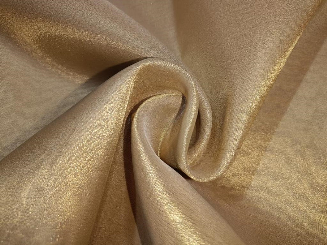 Tissue fabric 44" wide available in 9 colors copper, bright gold ,subtle gold ,neon pink ,neon green ,neon blue ,dark gold, blue x pink and  white gold [12688-12693/15667/15704/05/15735-15739]