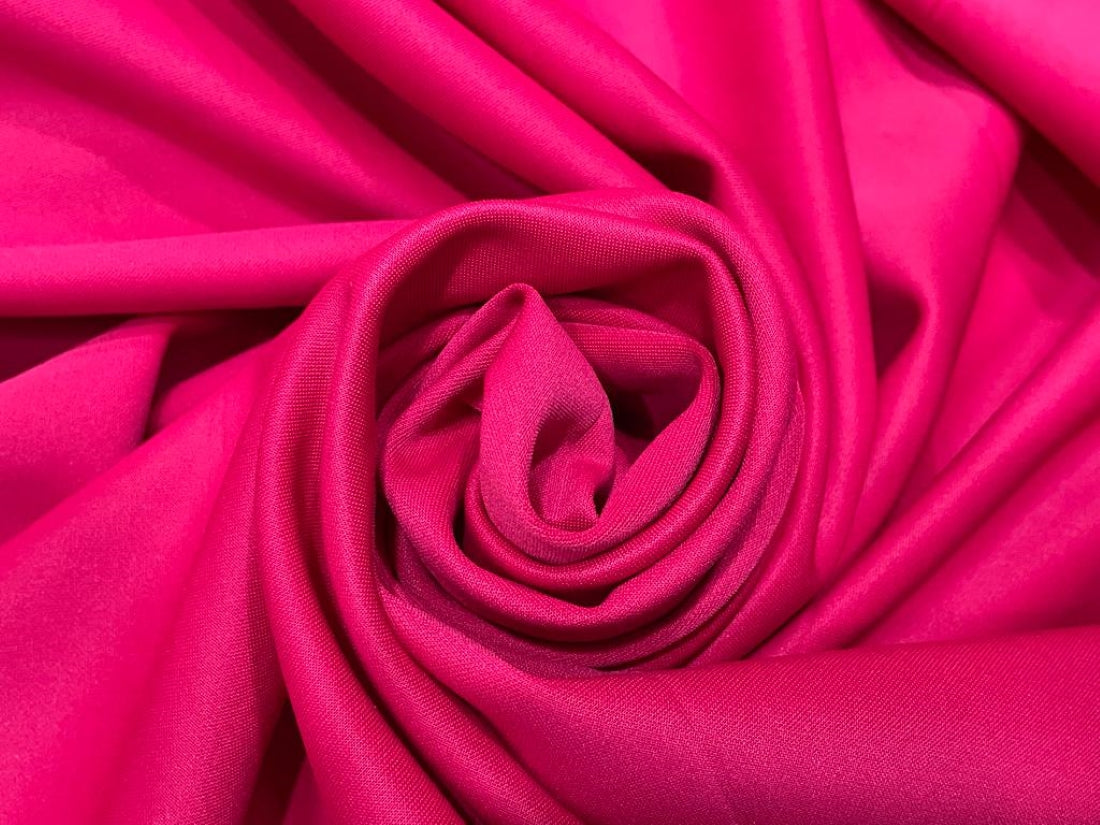 Hot Pink Color Scuba /Neoprene Lycra fashion wear 1 MM thick Dress fabric ~ 58&quot;[12117]