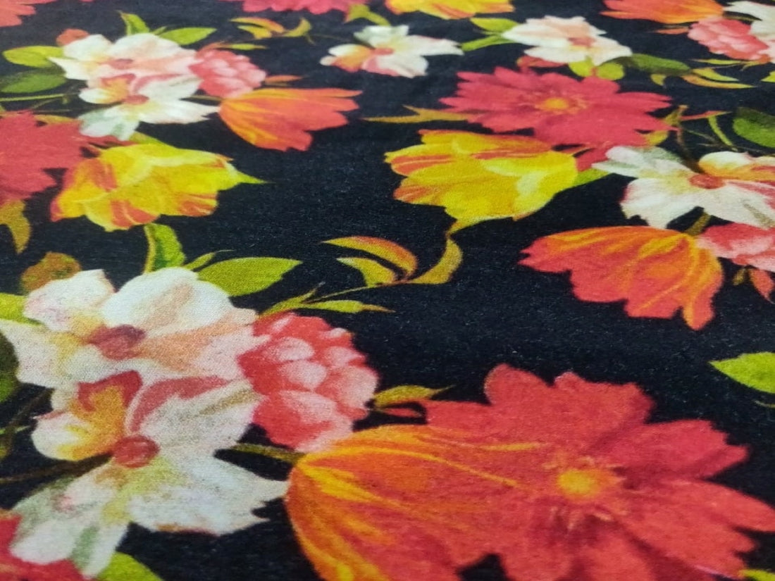 80's viscose Digital Floral Print Modal fabrics 56&quot; wide[11656/11657]