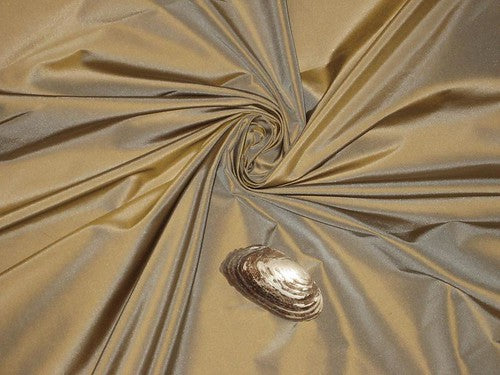 100% Pure Silk Dupioni Fabric gold x blue 54" wide DUP268[5]