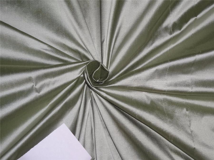 Dupion silk fabric green x silver pkt # 246[2] 44&quot; wide