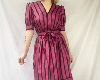 100% silk dupion pink and black stripes  54&quot; wide sold by the yard DUPNEWS8[4]